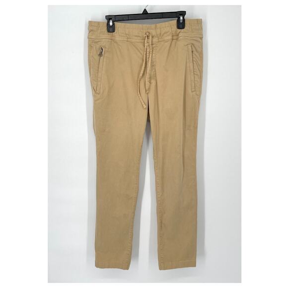 Cotton Citizen NEW Mens Simon Pants Straight Leg Sz L Sand Drawstring Zip Pocket - Picture 1 of 11